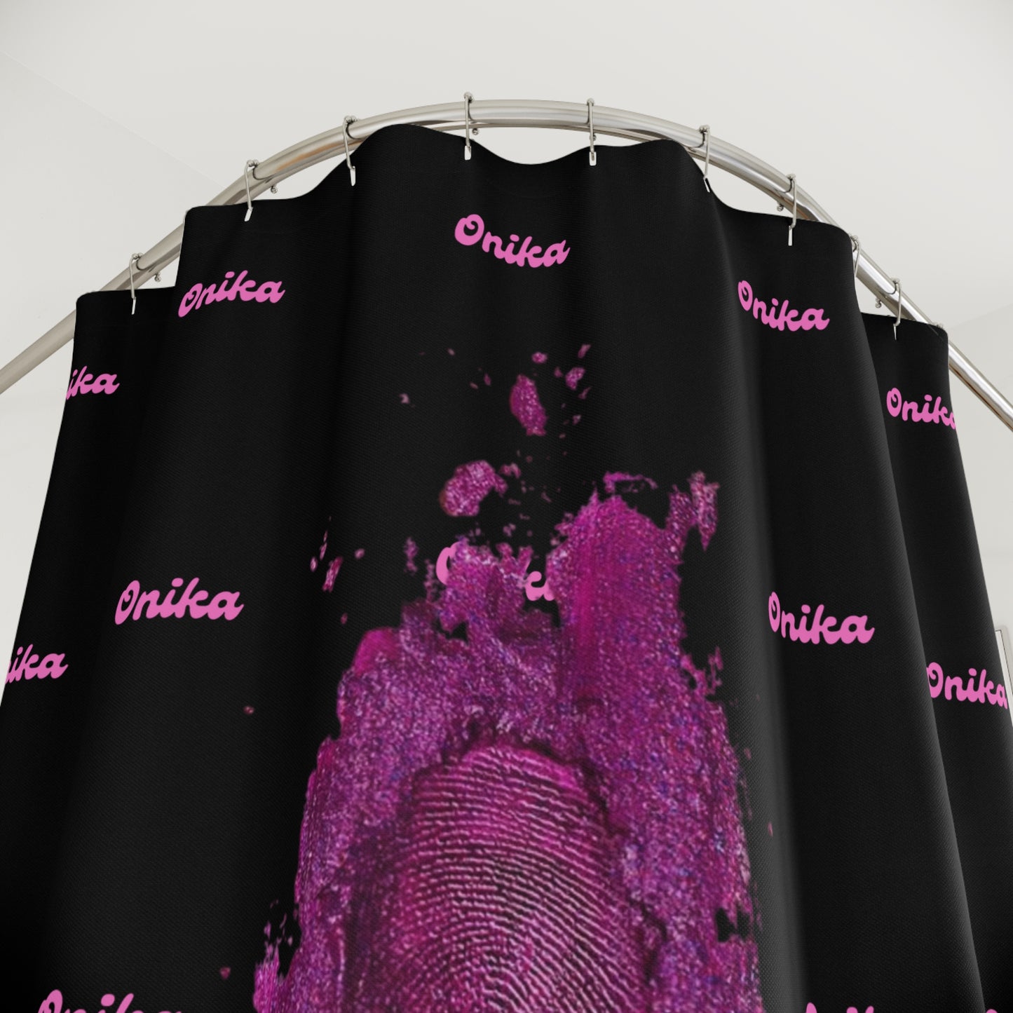 Bold Pink Artistic Shower Curtain - Unique Home Décor for Bathroom